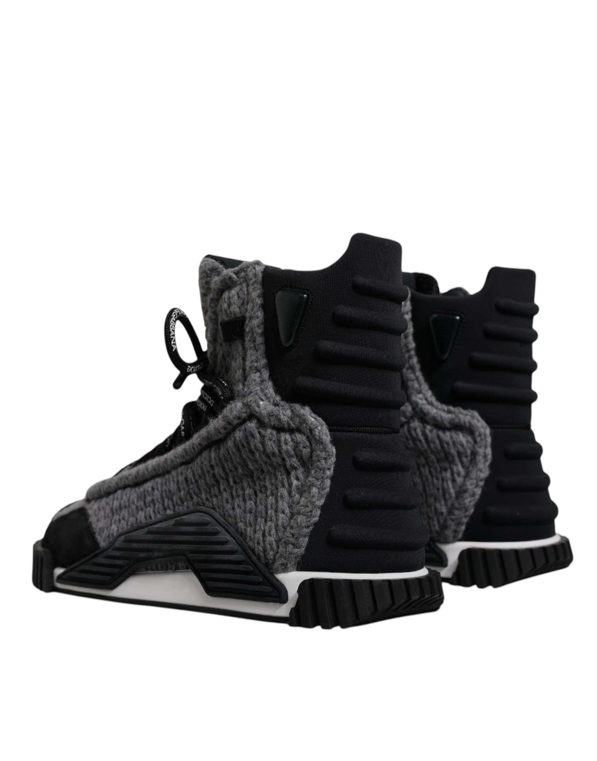 Dolce & Gabbana Gray Black NS1 High Top Boots Sneakers Shoes - 3