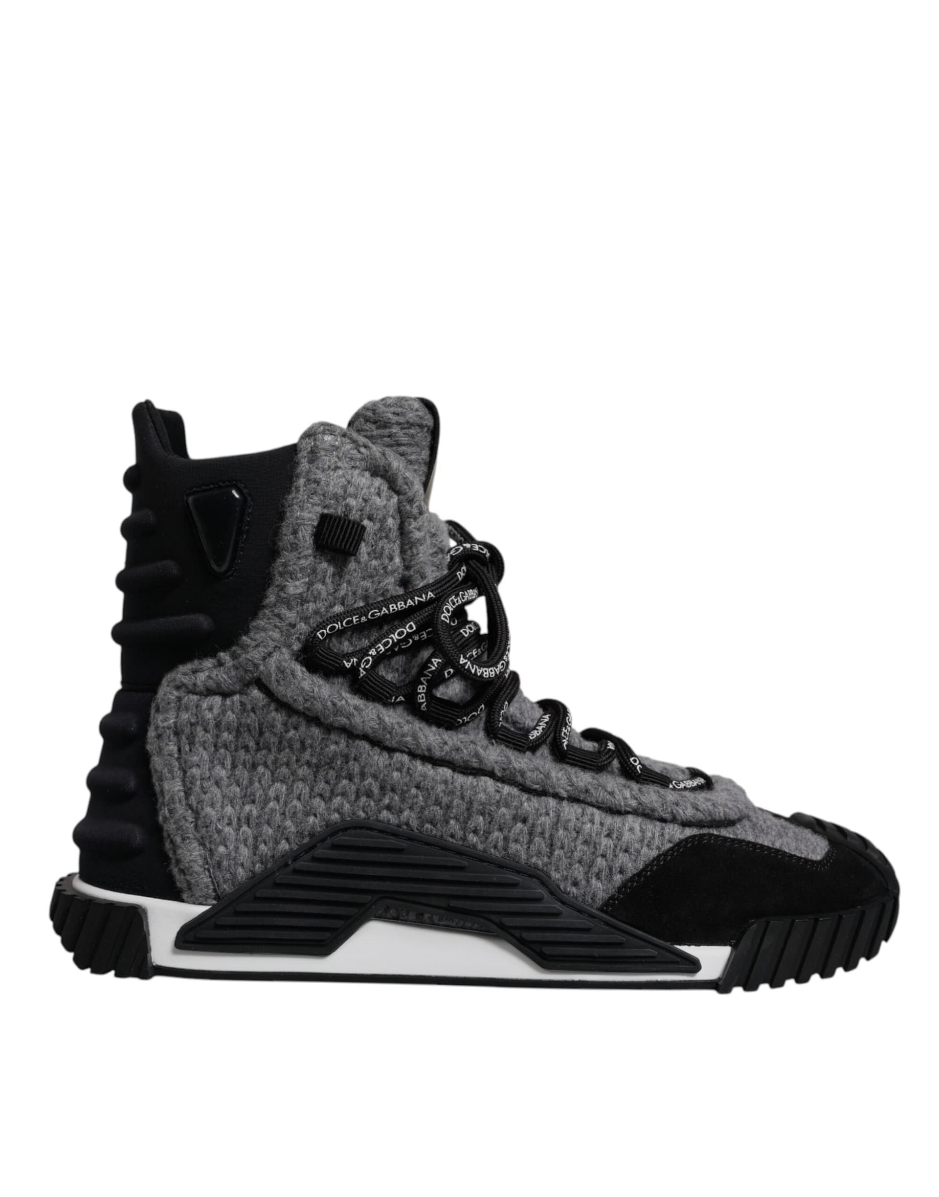 Dolce & Gabbana Gray Black NS1 High Top Boots Sneakers Shoes - 5