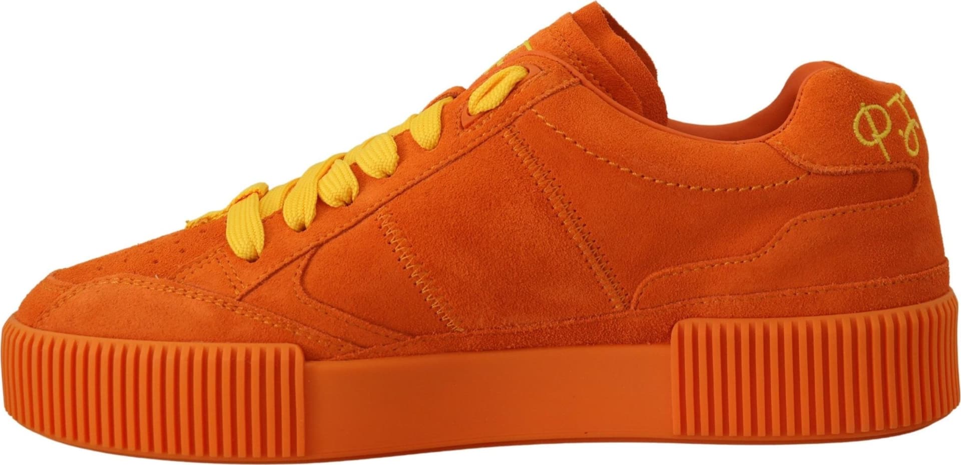 Dolce & Gabbana Orange Leather P.j. Tucker Sneakers Shoes - 4