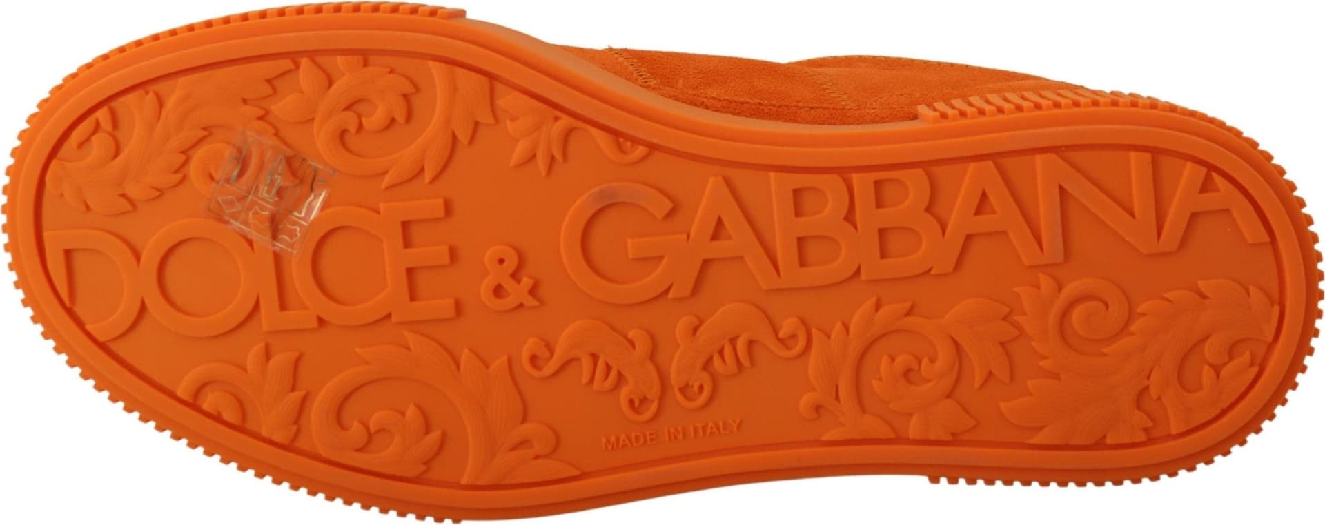 Dolce & Gabbana Orange Leather P.j. Tucker Sneakers Shoes - 6