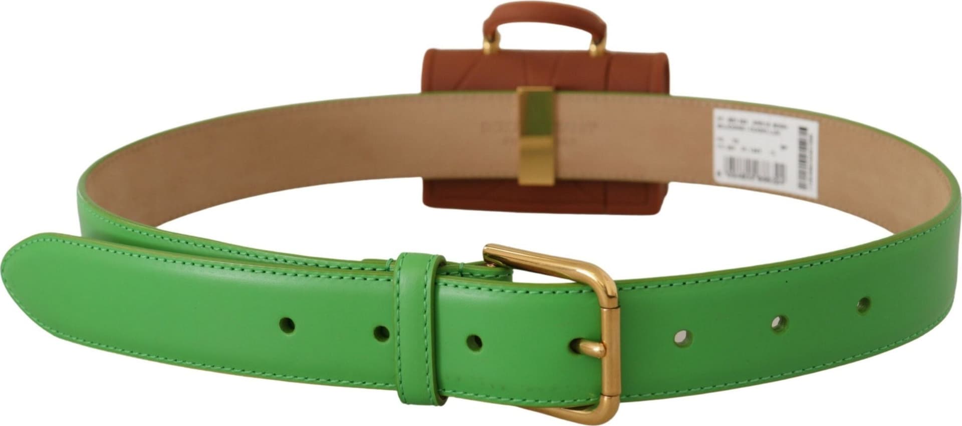 Dolce & Gabbana Green Leather Devotion Heart Micro Bag Headphones Belt - 6