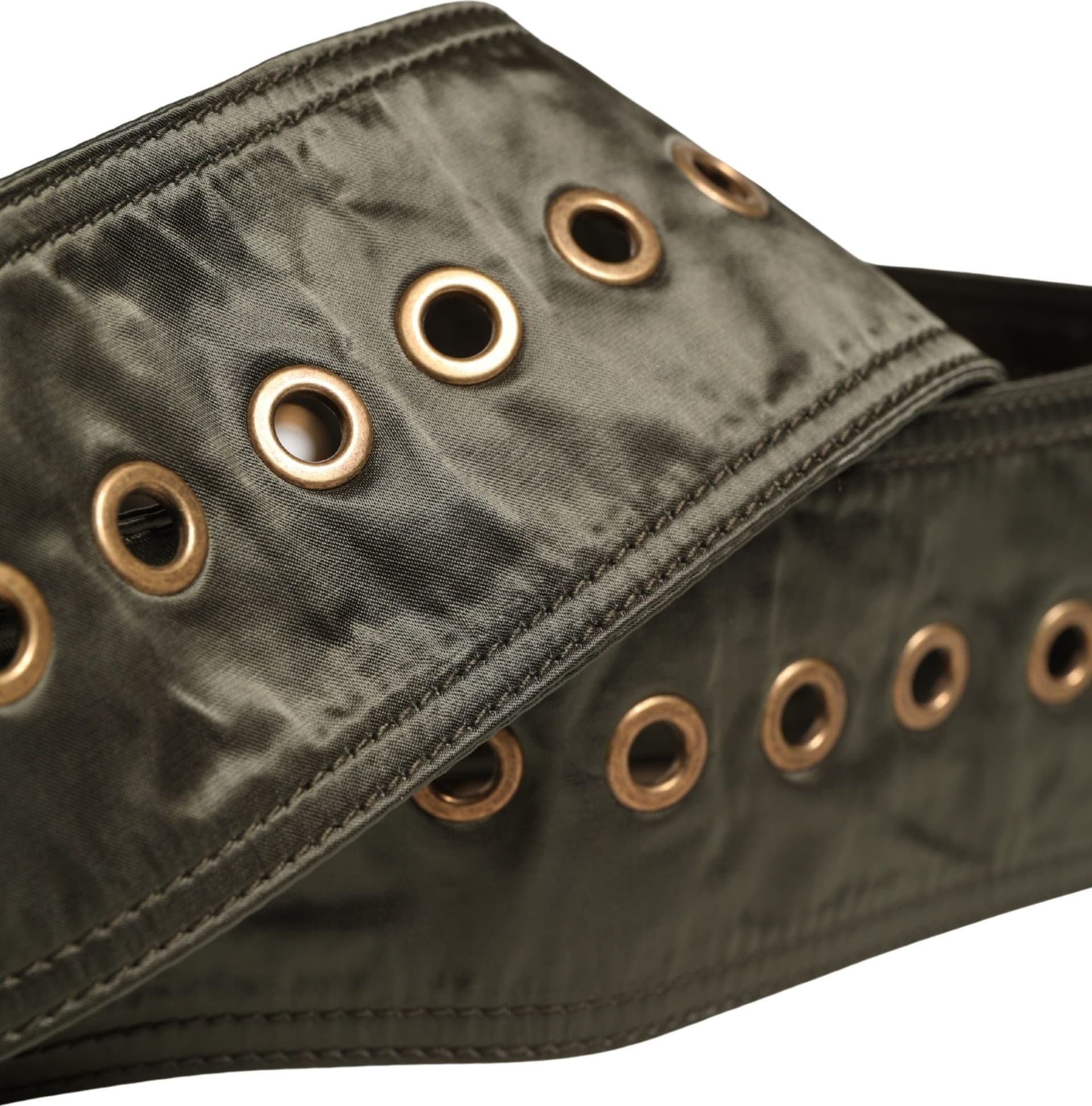 Dolce & Gabbana Men Black Wide Leather DG Metal Buckle Belt - 6