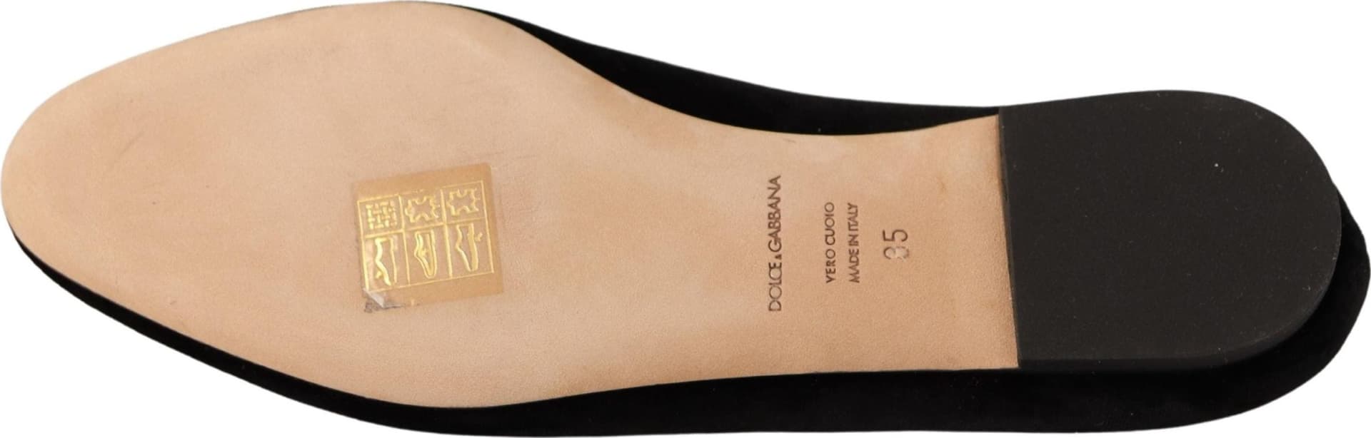 Dolce & Gabbana Black DG Sacred Heart Patch Slip On Flat Shoes - 6