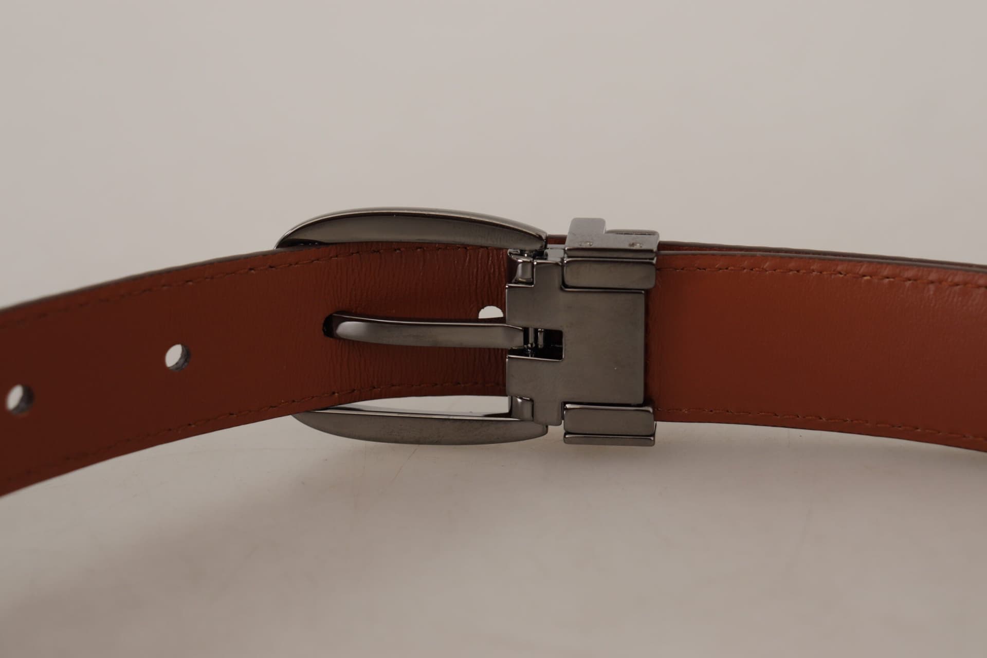 Dolce & Gabbana Brown Leopard Embossed Leather Buckle Belt - 6