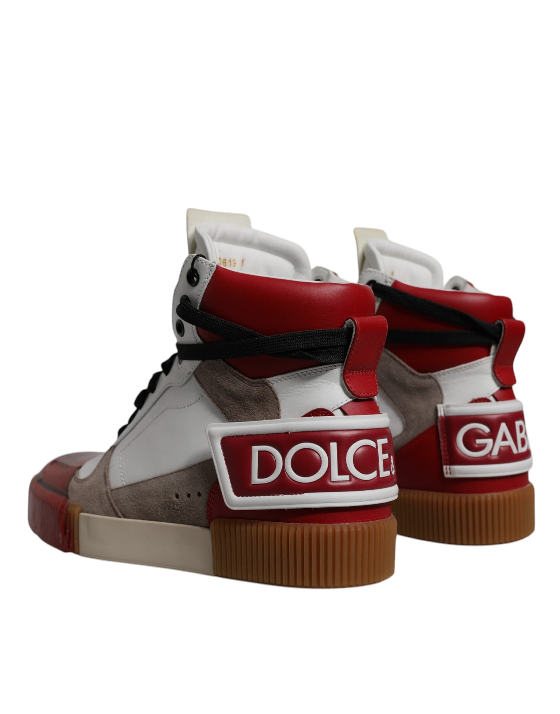 Dolce & Gabbana Multicolor Leather High Top Sneakers Shoes - 3