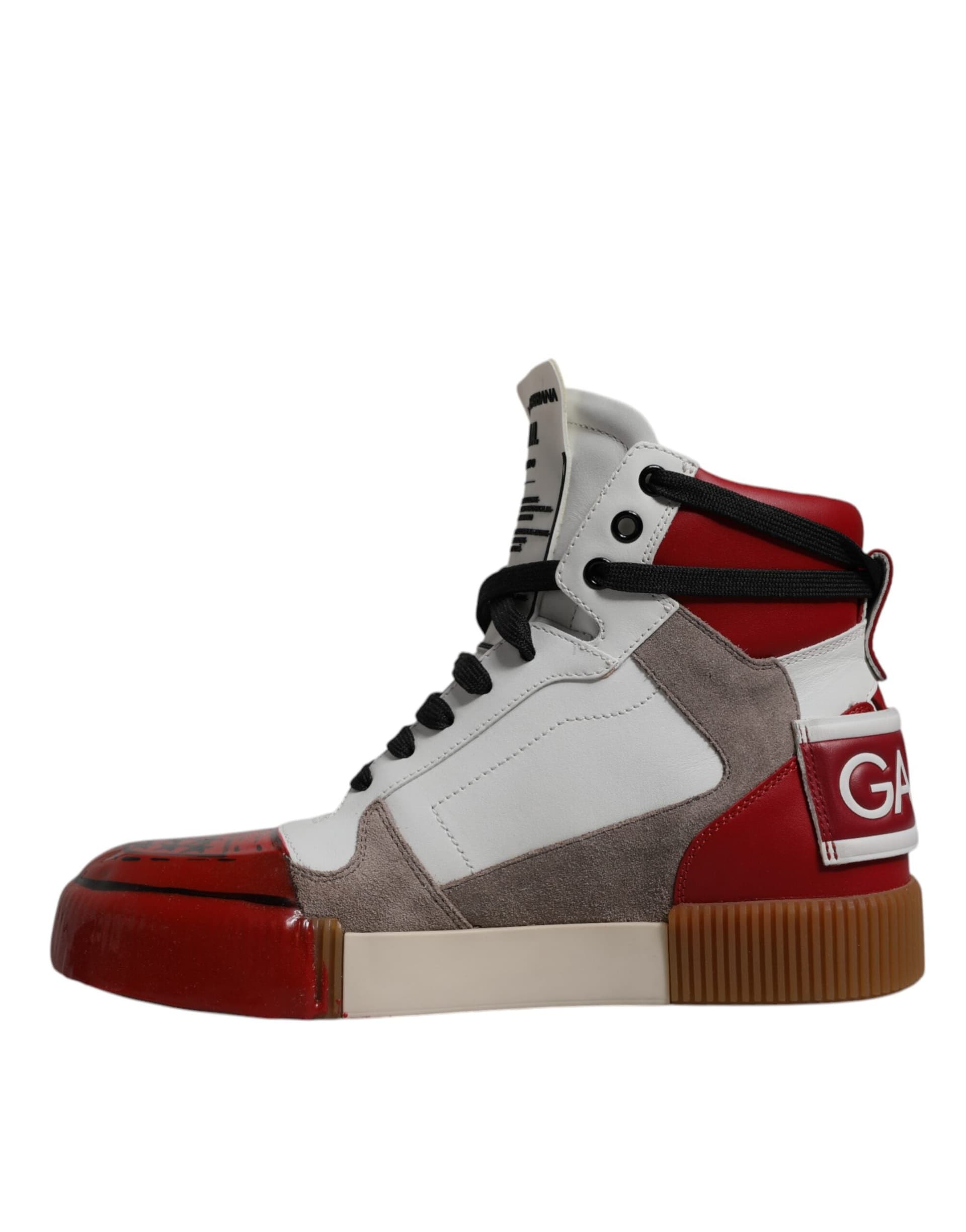 Dolce & Gabbana Multicolor Leather High Top Sneakers Shoes - 4