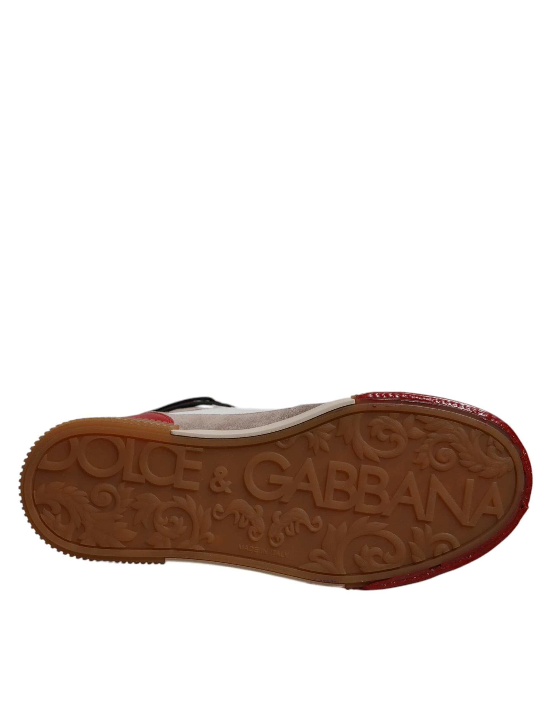 Dolce & Gabbana Multicolor Leather High Top Sneakers Shoes - 6