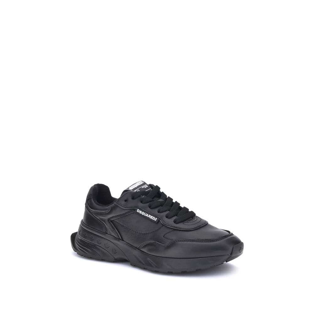 Dsquared² Black Calf Leather Bos Taurus Athletic Sneakers - 2