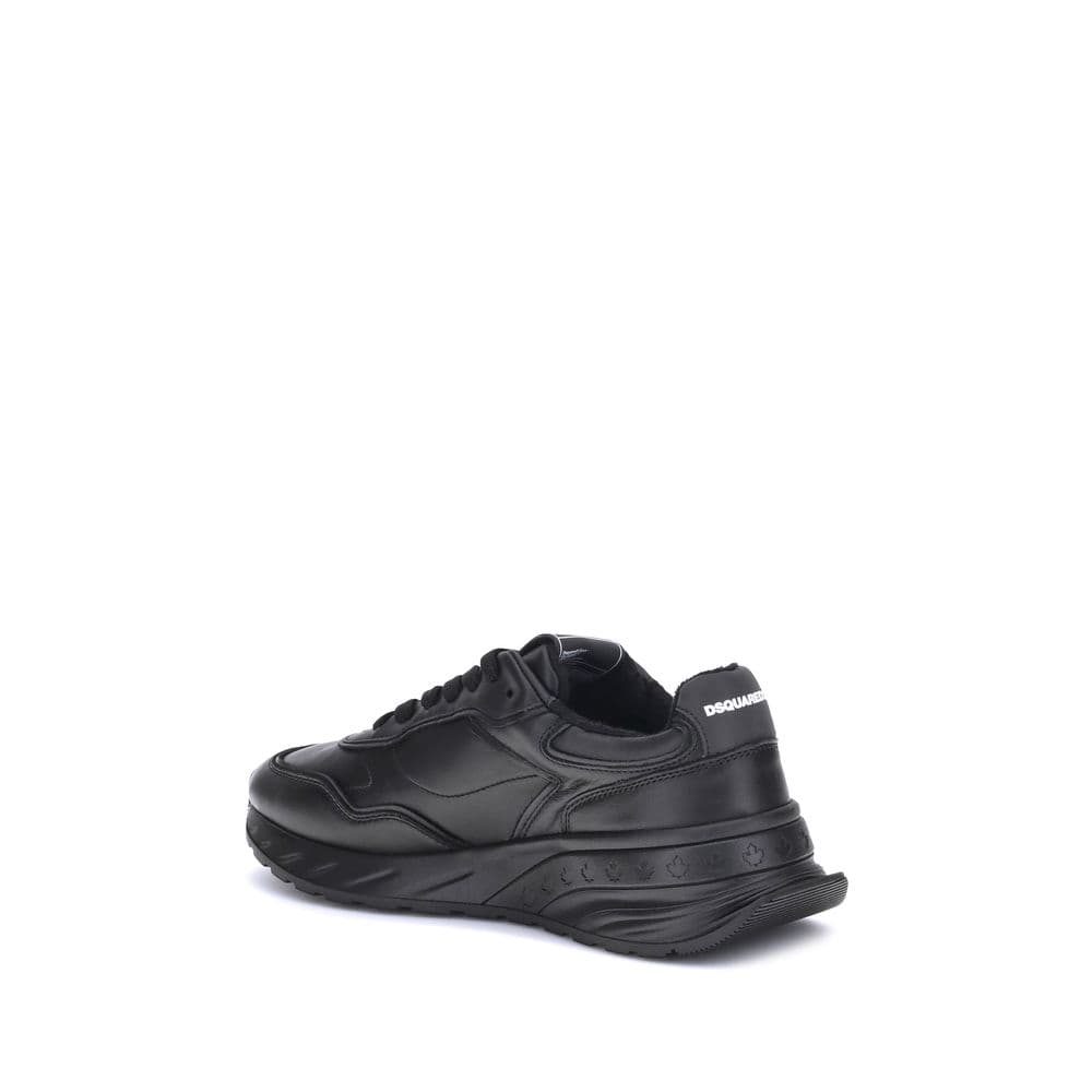 Dsquared² Black Calf Leather Bos Taurus Athletic Sneakers - 3