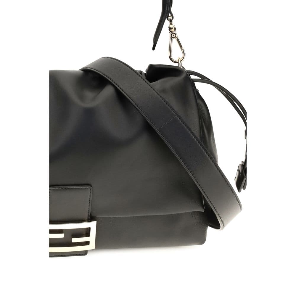 Fendi Black Calf Leather Bos Taurus Shoulder Bag - 4
