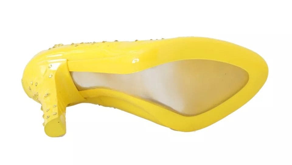 Dolce & Gabbana Yellow Crystal Heels CINDERELLA Shoes - 2