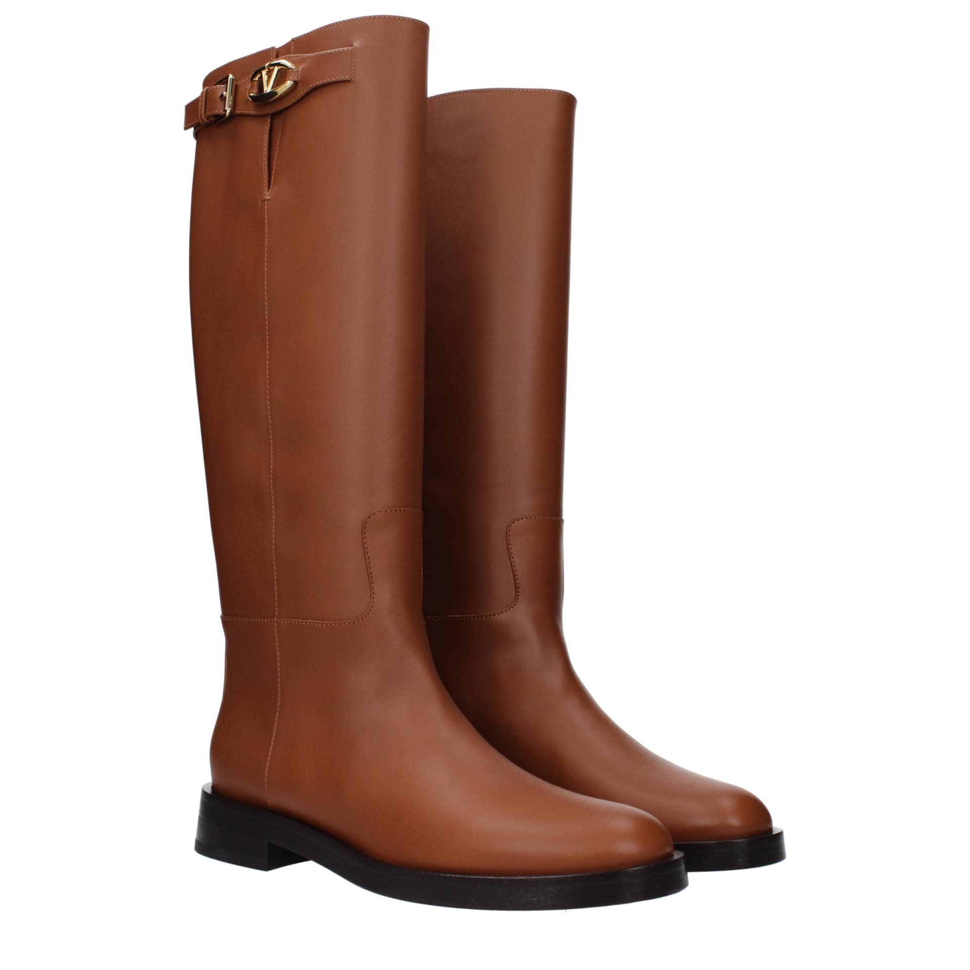 Valentino Garavani Brown Leather Boots - 2