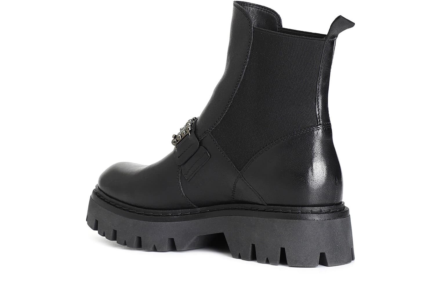 TRONCHETTO IN PELLE CON ELASTICO E ACCESSORIO - 2