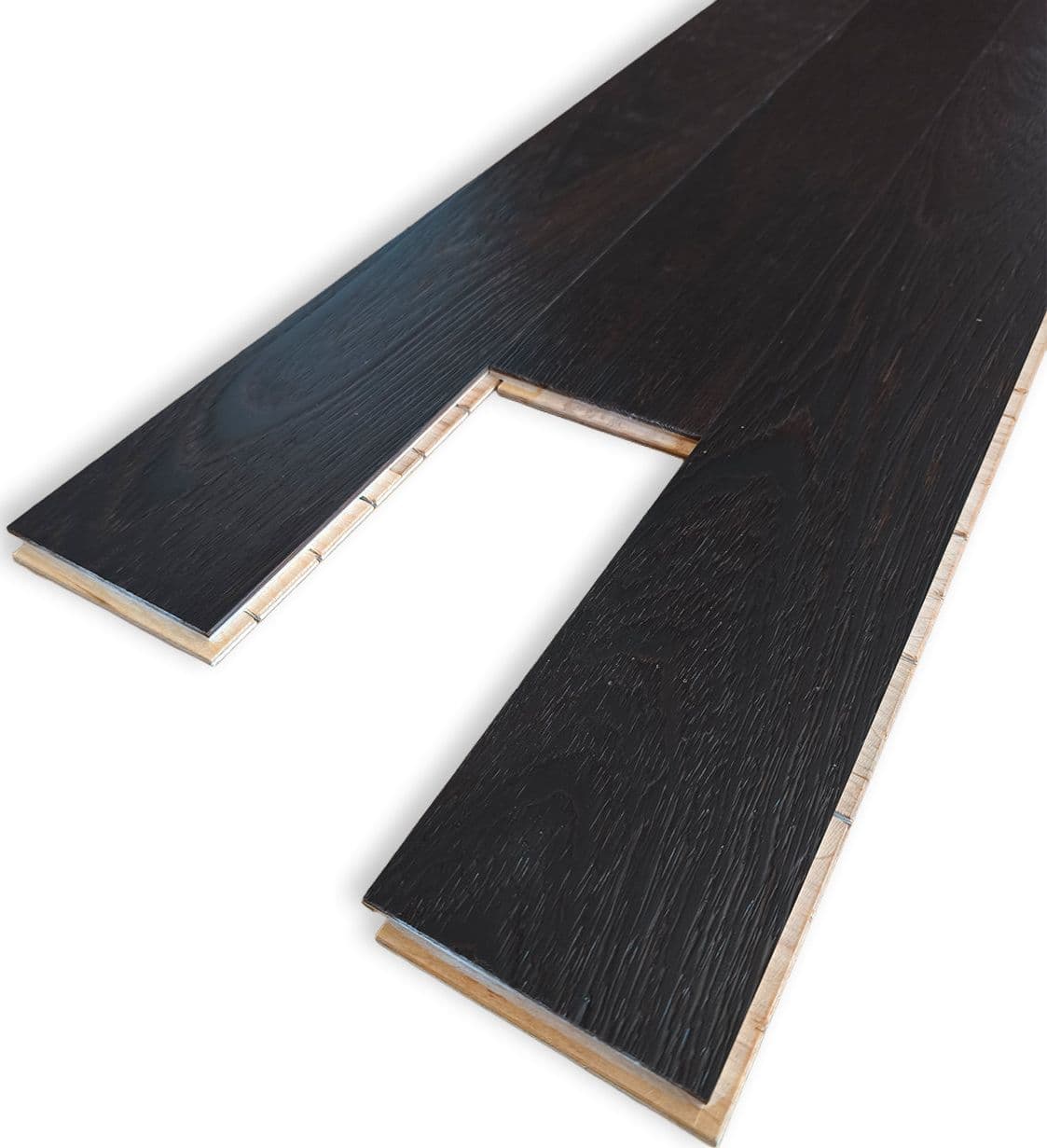 €22,99mq * STOCK GARBELOTTO * Lotto da 20mq di listone prefinito NON BISELLATO spazzolato verniciato satinato ELEGANT WENGE 12x100x980/1360 (3mm nobile) - 4