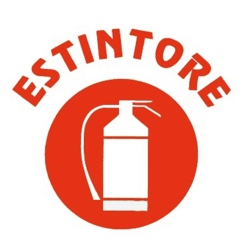 ADESIVO ESTINTORE MM. 100X80 - 2