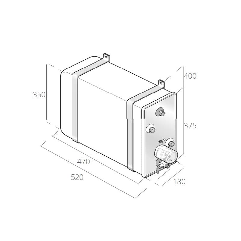 BOILER INOX BX 16 LT C/SCAMBIATORE - 2