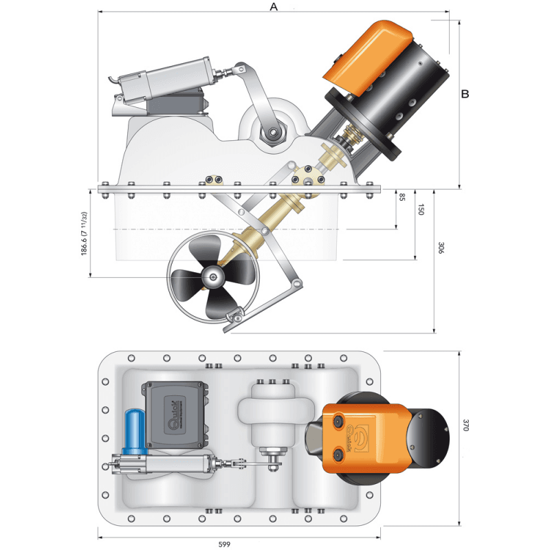 ELICA RETRATTILE BTQR 185-105kg 12V - 2