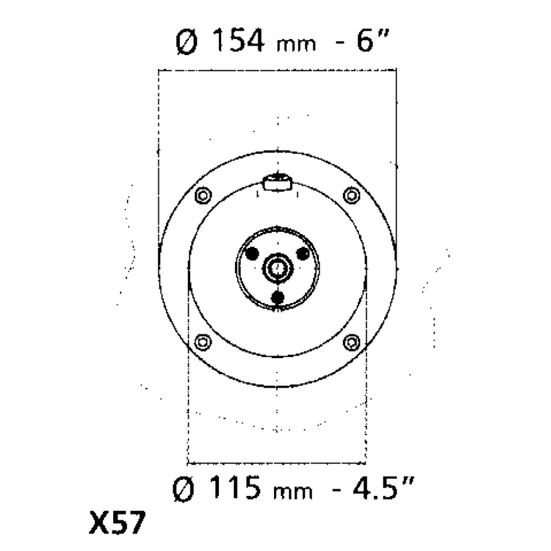 FLANGIA MONTAGGIO SEMINCASSO X57 - 2
