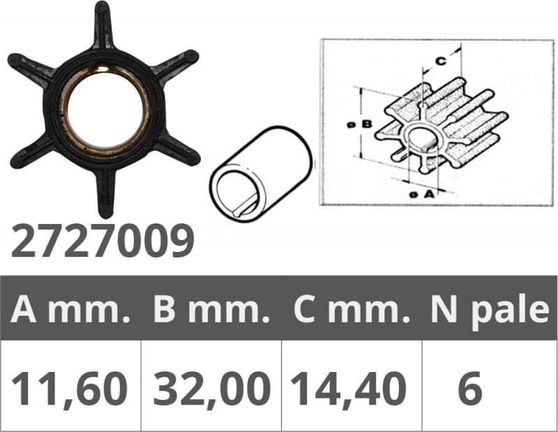GIRANTE MERCURY 2T 6-9,8 HP - 2