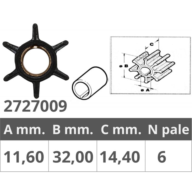 GIRANTE MERCURY 2T 6-9,8 HP - 2