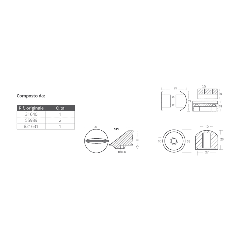 KIT ALL. MERCRUISER ALPHA I GEN I - 4
