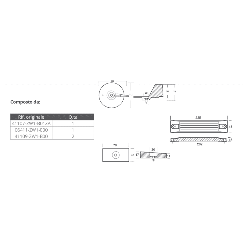 KIT ALLUMINIO HONDA BF75-90-115-130 - 2