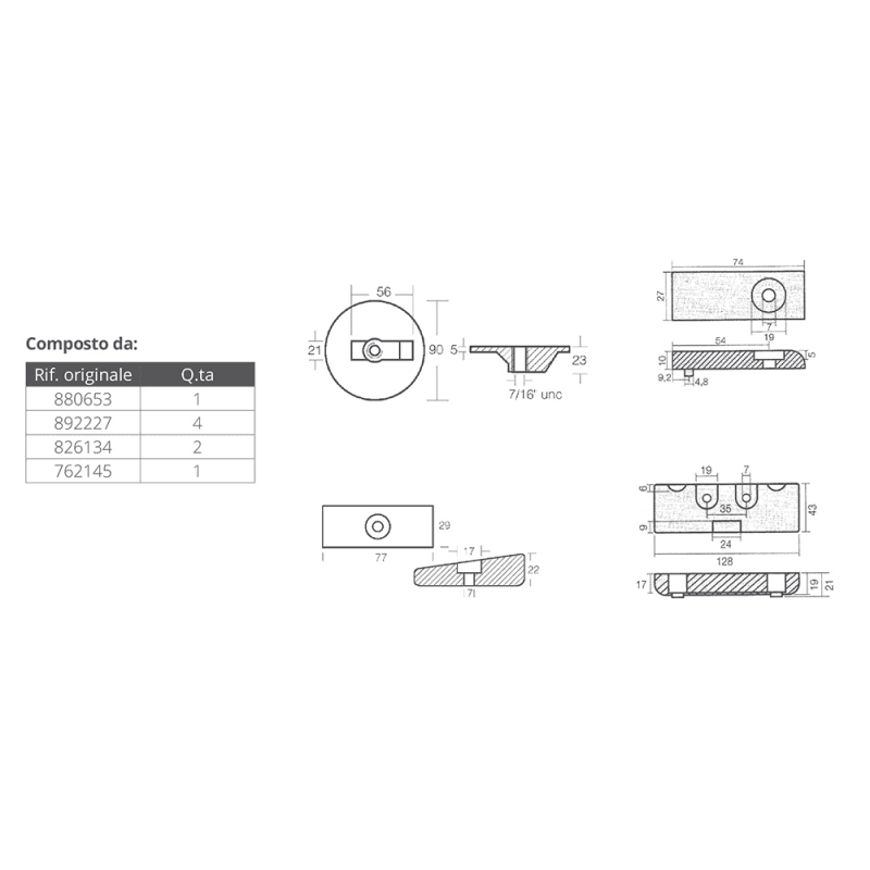 KIT ALLUMINIO MERCURY VERADO 6 - 4