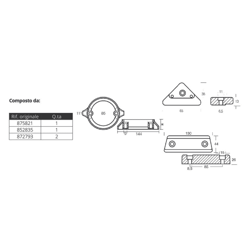 KIT ALLUMINIO VOLVO 290C DUAL PROP - 4
