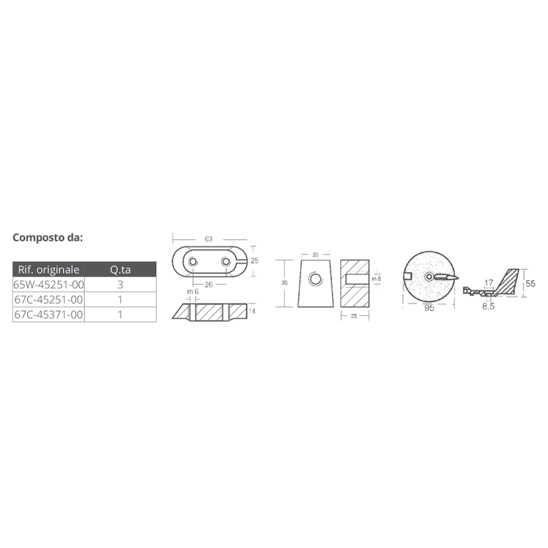 KIT ALLUMINIO YAMAHA 40-60 HP - 2