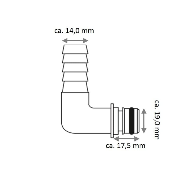 KIT RACC. 1/2' 90° 2PZ - 2
