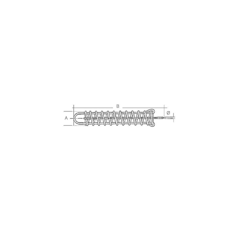 MOLLA ORMEGGIO INOX Ø MM.5X255 - 6