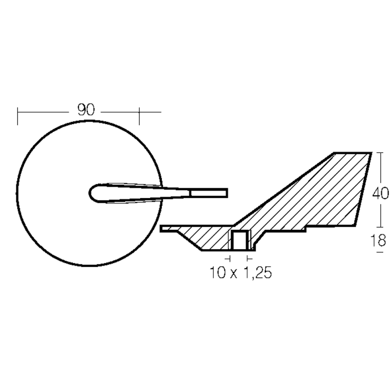PINNA 40/90 HP IN ZINCO - 4