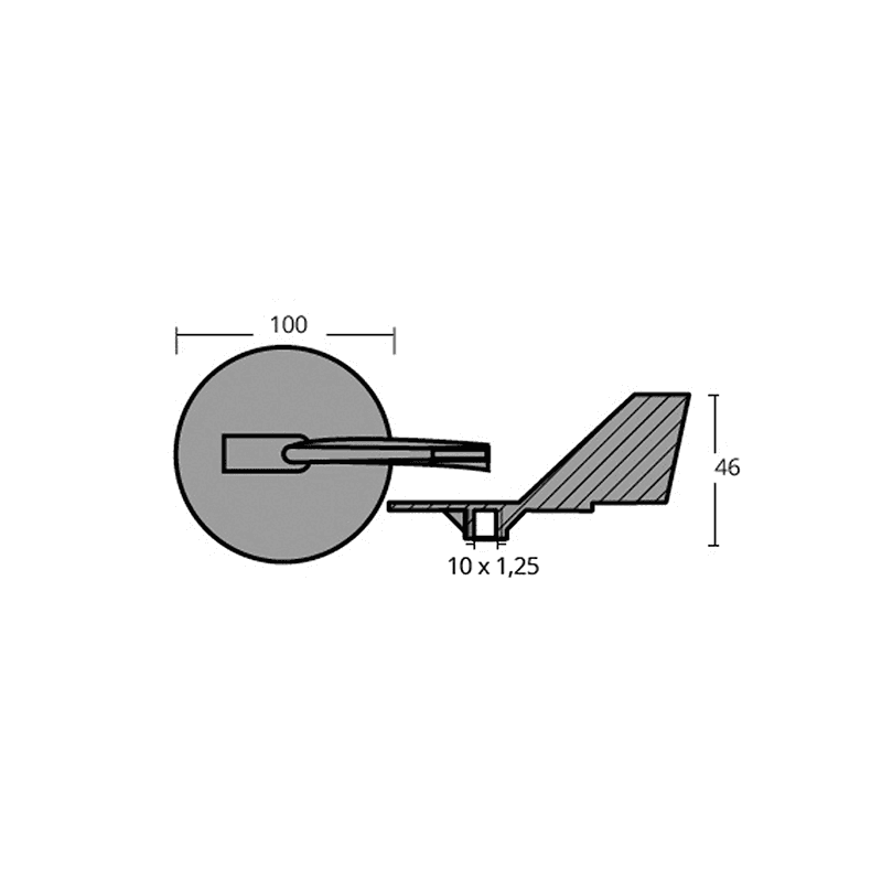 PINNA IN ZINCO 150/225 HP 2/4T - 2