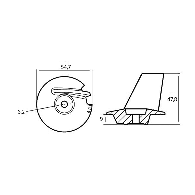 PINNA IN ZINCO MFS 8-20HP 4T - 2