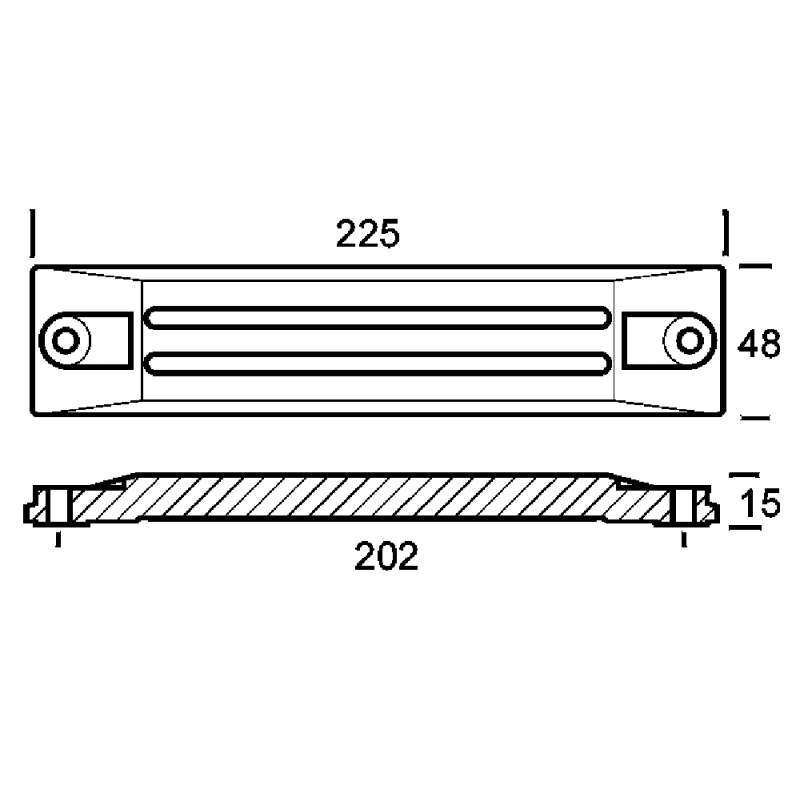 PLACCA IN ZINCO 75-130-225 HP - 4