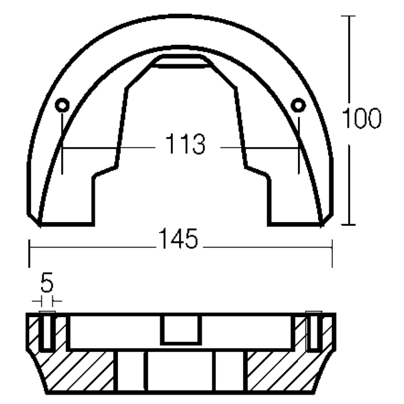 PLACCA IN ZINCO PER OMC - 2