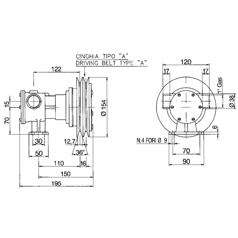 POMPA A GIRANTE ELASTICA PM 36 EM - 2
