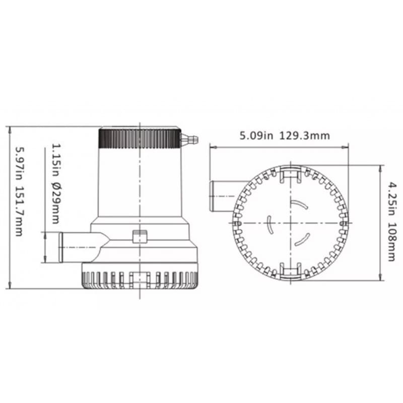 POMPA SOMM. 1500GPH 12V 02 - 2