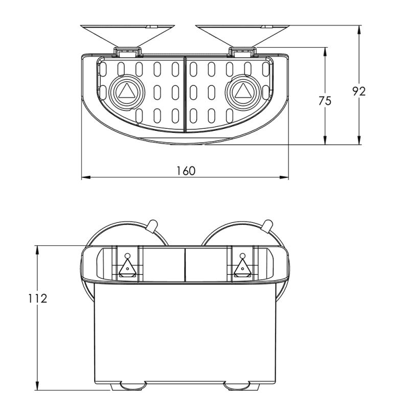 PORTABICCHIERE MM.160X112X92 - 4