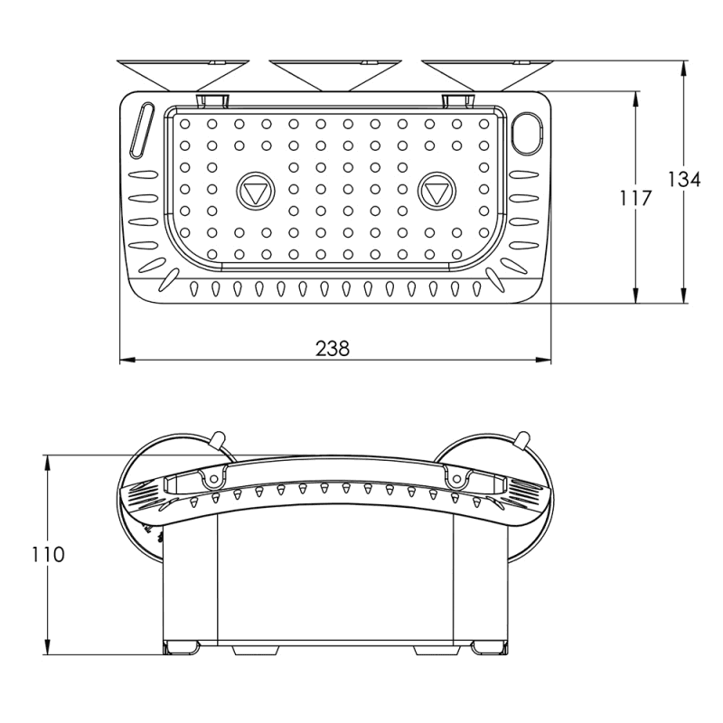 PORTABICCHIERE MM.238X110X134 - 4