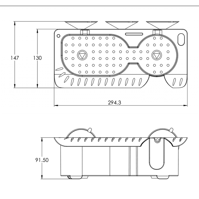 PORTABICCHIERE MM.294X91X147 - 4