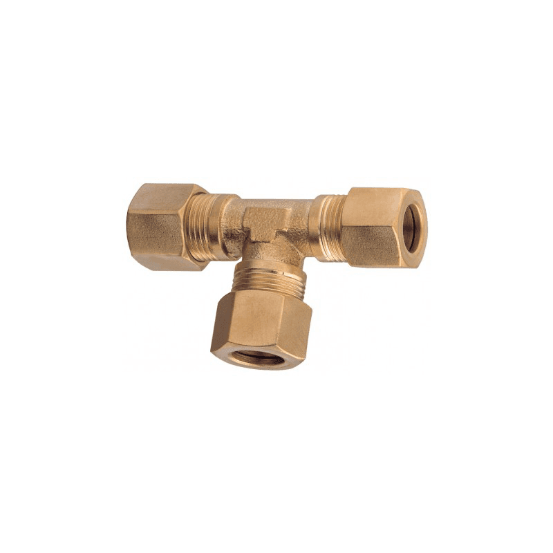 RACCORDO TEE PER TUBO RAME MM 8 - 4