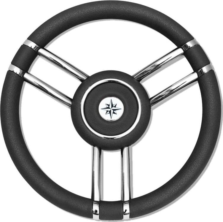 RUOTA TIMONE T27 NERO Ø MM.350