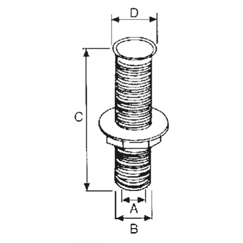 SCARICO A MARE CROMATO 3/8" - 4