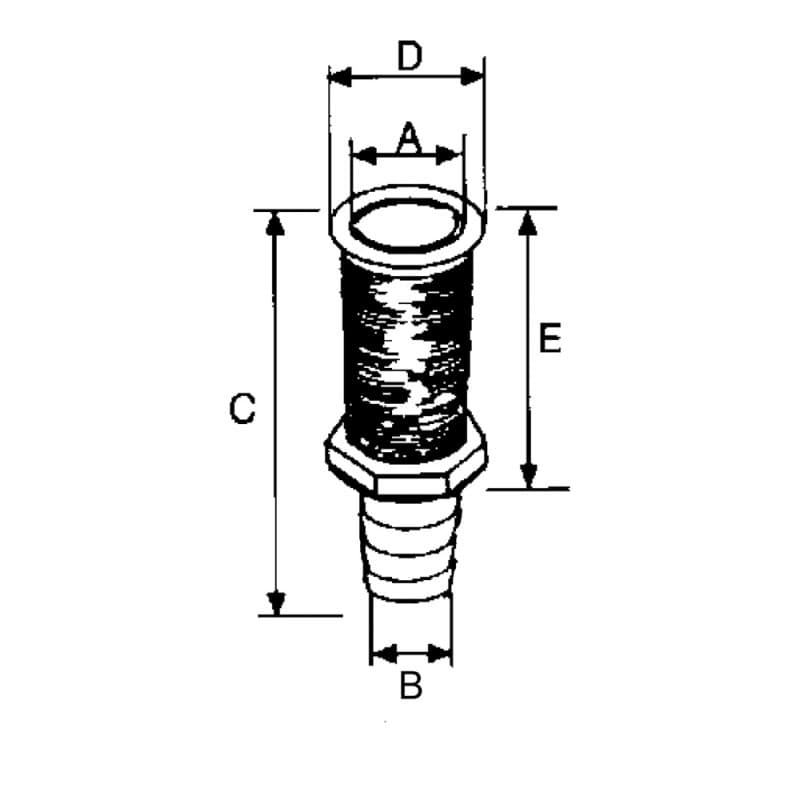 SCARICO A MARE NYLON C/PTG - 2