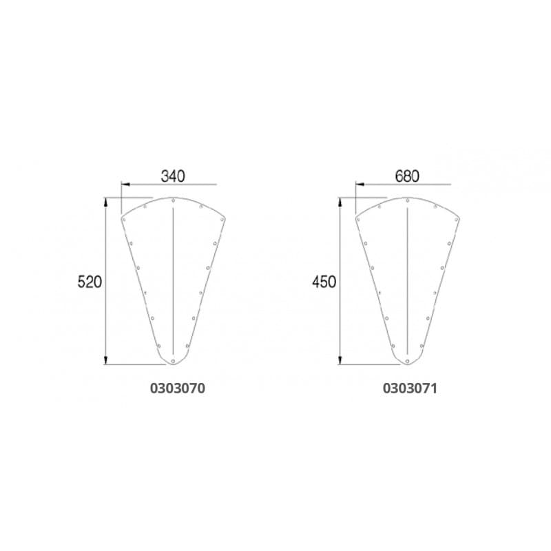 SCUDO DI PRUA  INOX  316 - 6