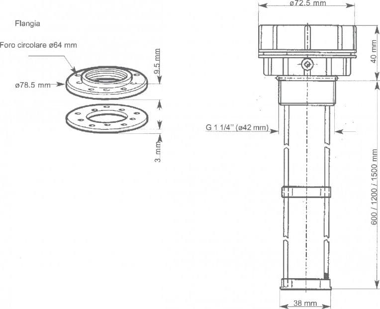 SENSORE ACQUE NERE MM.80-600 - 2
