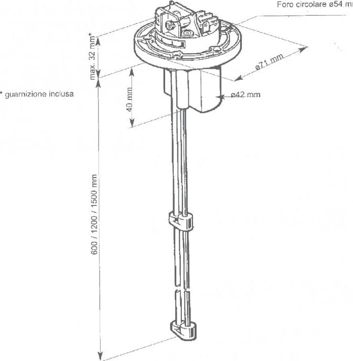 SENSORE ACQUA MM.80-600 - 2
