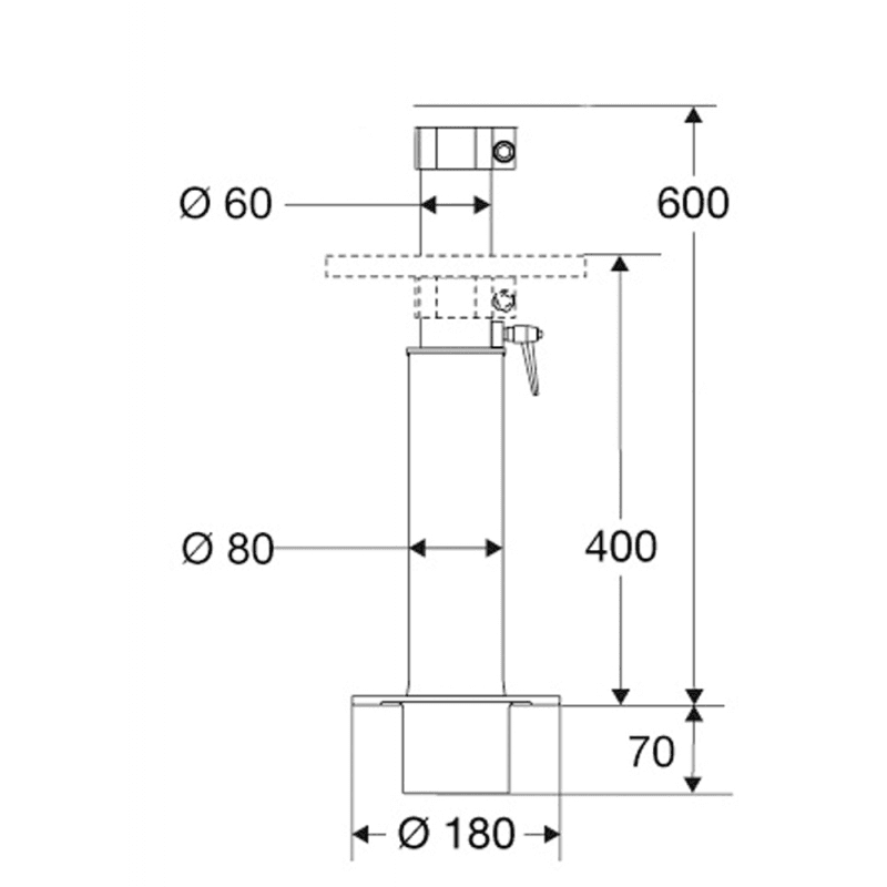 SUPPORTO TELESCOPICO MM.400/600 - 2