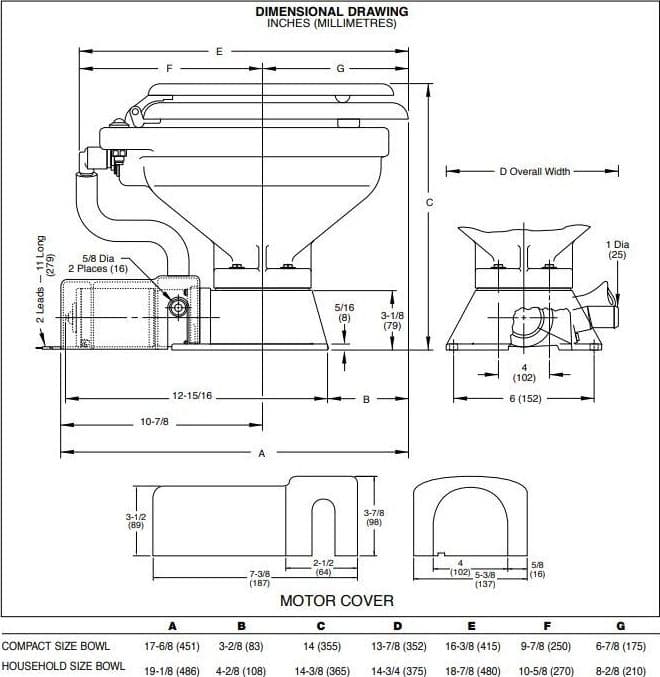 TOILET COMPACT 12V 2018 37010-3092 - 2
